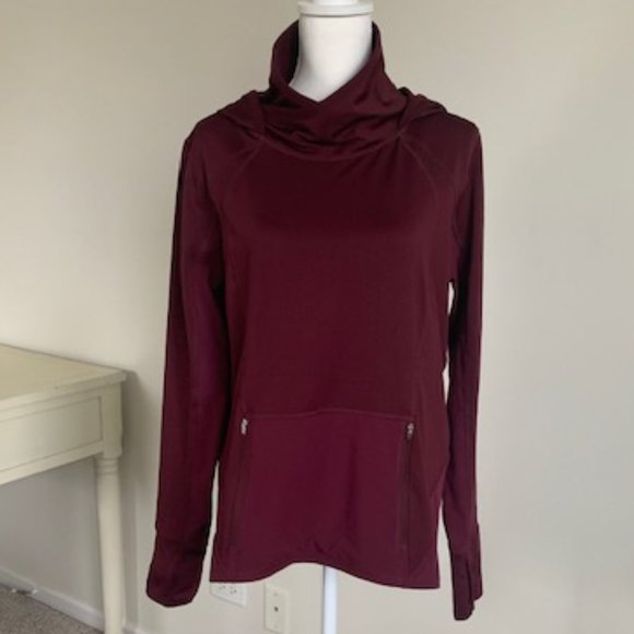 ATHLETA Hooded/Funnelneck Long Sleeve Top - Picture 1 of 10